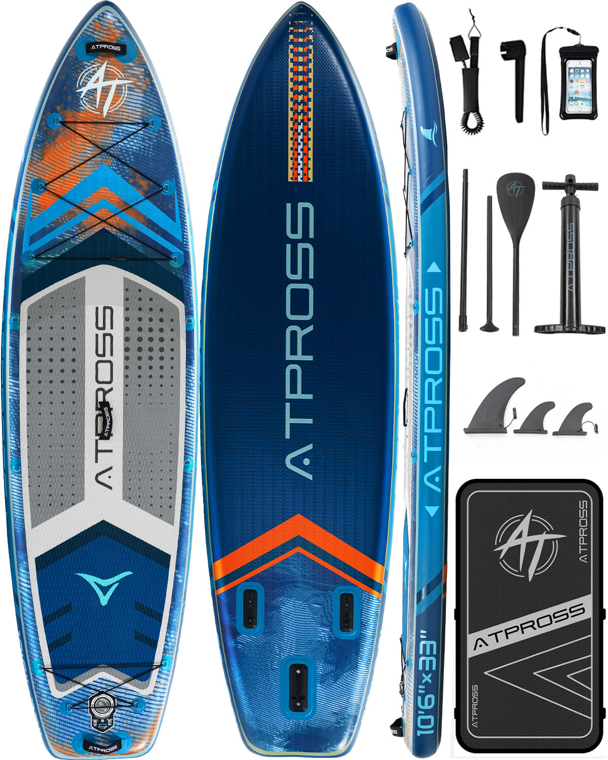 10’6’’ × 33'' Inflatable SUP-ATPB26 Basic &Pro｜Atpross Board Stand Up Paddleboard Premium SUP