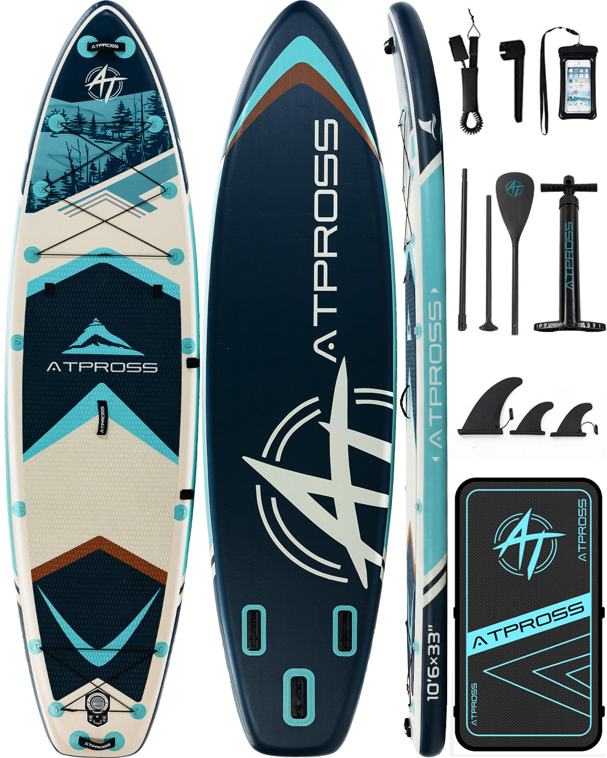 10’6’’ × 33'' Inflatable SUP-ATPB26 Basic &Pro｜Atpross Board -B0GJL283RP