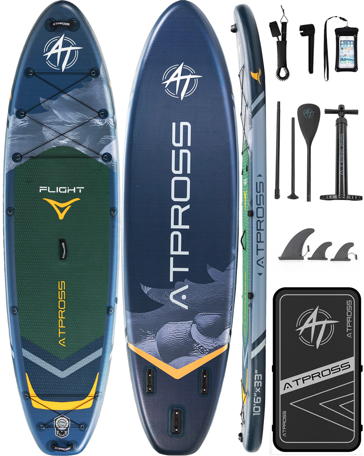 10’6’’ × 33'' Inflatable SUP-ATPB26 Basic &Pro｜Atpross Board Stand Up Paddleboard Premium SUP