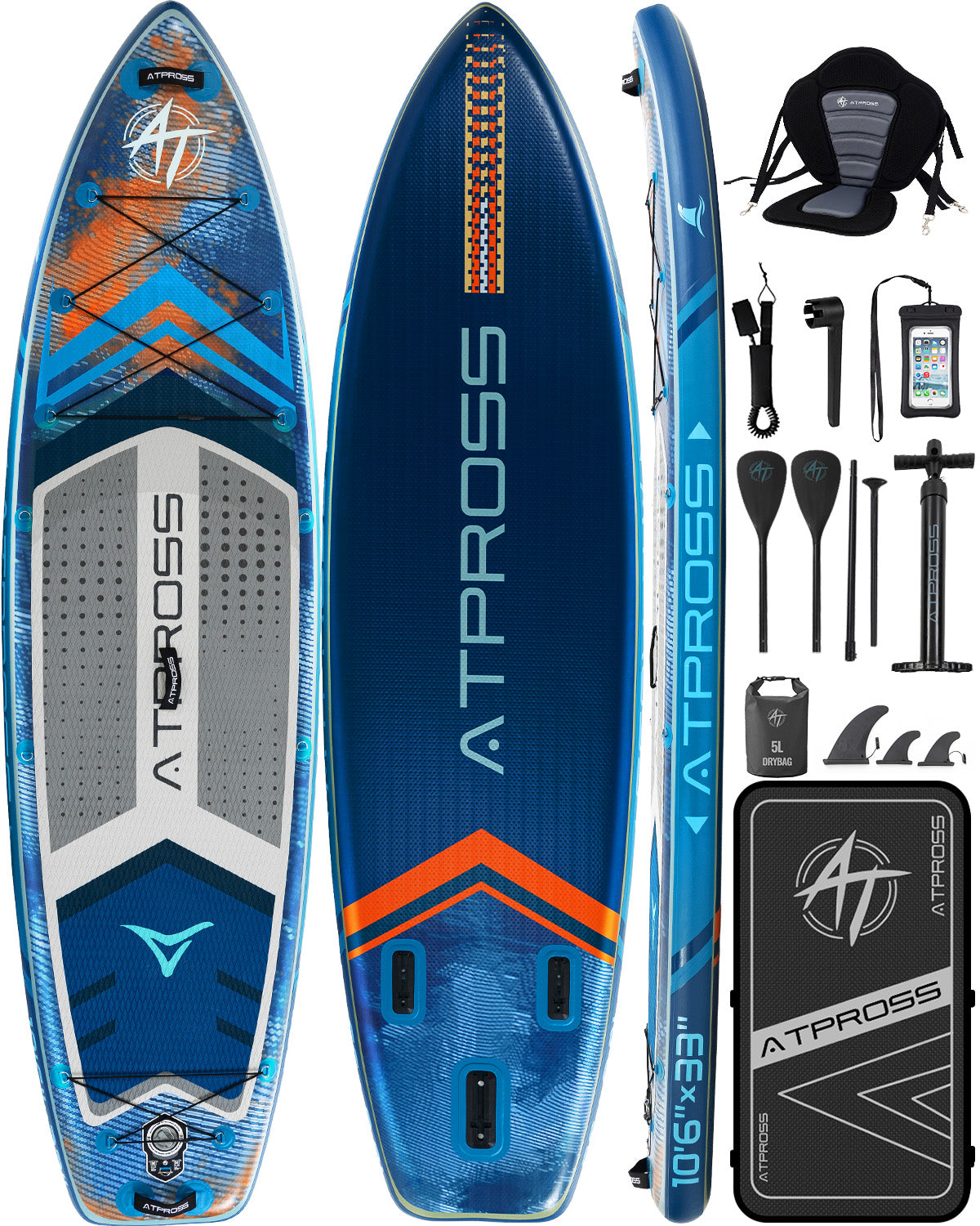 10’6’’ × 33'' Inflatable SUP-ATPB26 Basic &Pro｜Atpross Board Stand Up Paddleboard Premium SUP