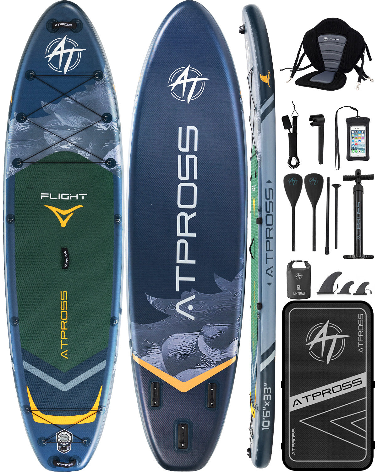10’6’’ × 33'' Inflatable SUP-ATPB26 Basic &Pro｜Atpross Board Stand Up Paddleboard Premium SUP