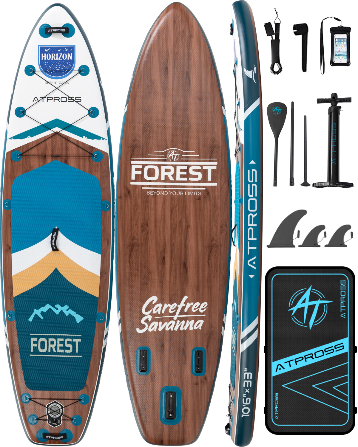 10’6’’ × 33'' Inflatable SUP-ATPB26 Basic &Pro｜Atpross Board Stand Up Paddleboard Premium SUP