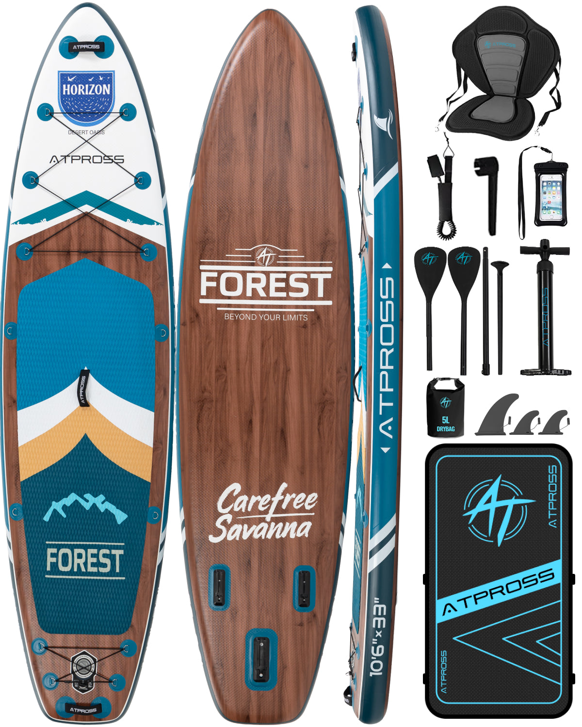10’6’’ × 33'' Inflatable SUP-ATPB26 Basic &Pro｜Atpross Board Stand Up Paddleboard Premium SUP