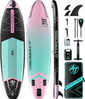 11'6"x35" Inflatable Paddle Board, 450lbs Extra Wide Stand Up Paddleboard for Adults with Premium SUP Accessories Kit &amp; Backpack, Blow Up Kayak Non-Slip Stable Deck Boat for Yoga Fishing Surf